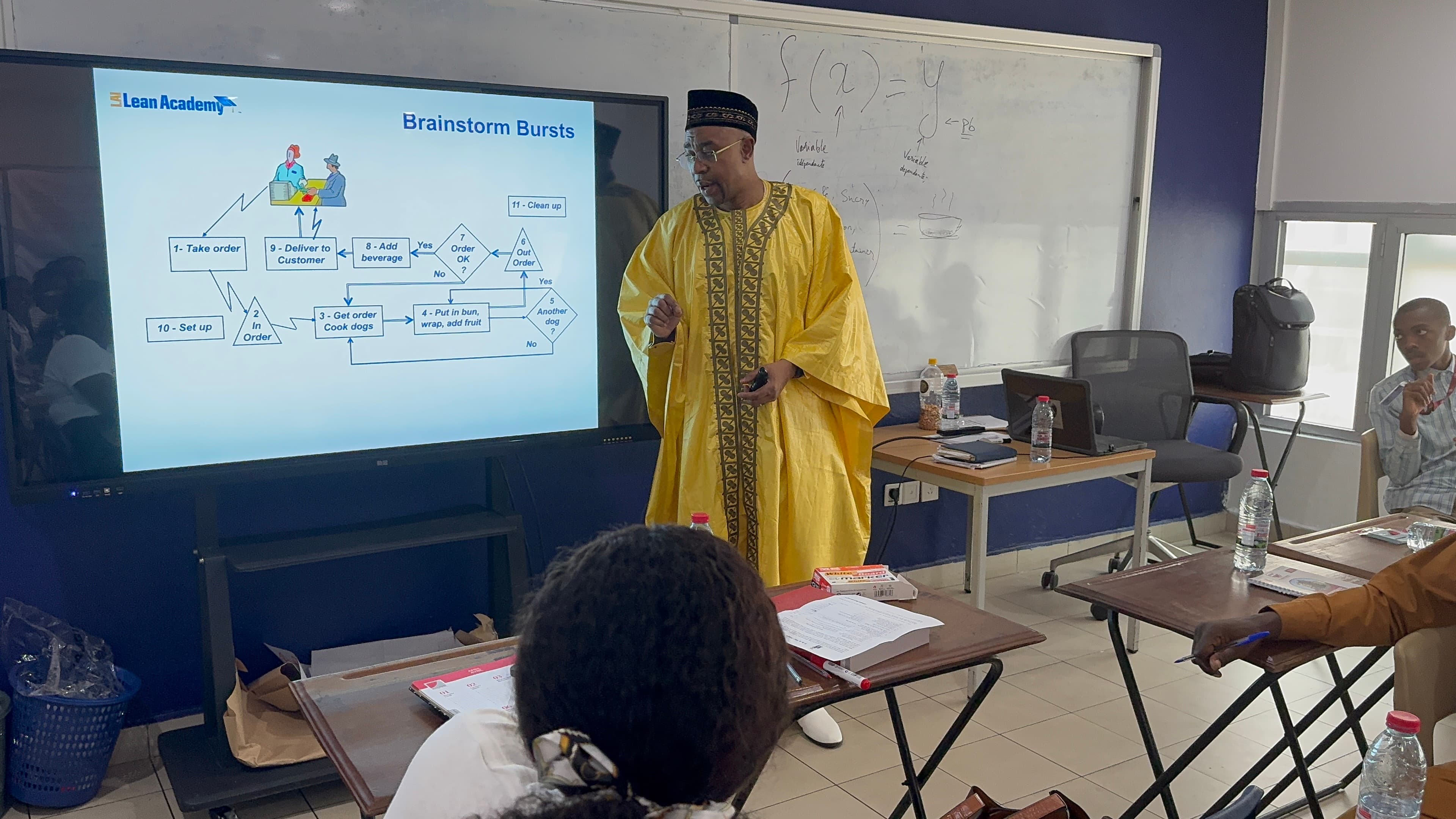 Professor Salouhou teaching Lean Six Sigma methodology
